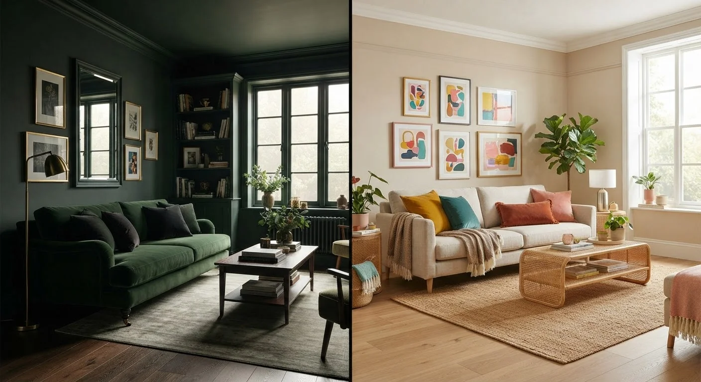 Color Drenching vs. Neutral Base: Two Opposite Approaches to Room Color