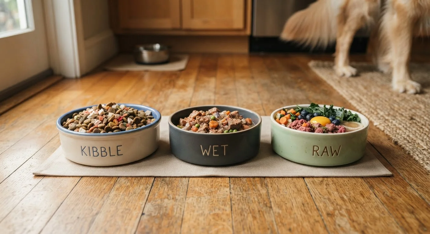 Dry Food, Wet Food, and Raw Diets: How They Stack Up for Dogs
